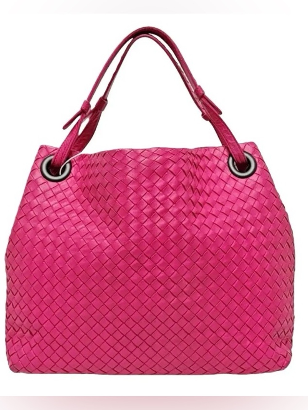 💖 Bottega Veneta Intrecciato Large Hobo Tote Bag Pink Leather